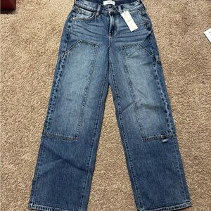 Level 99 Women's Blue Straight Leg Jeans